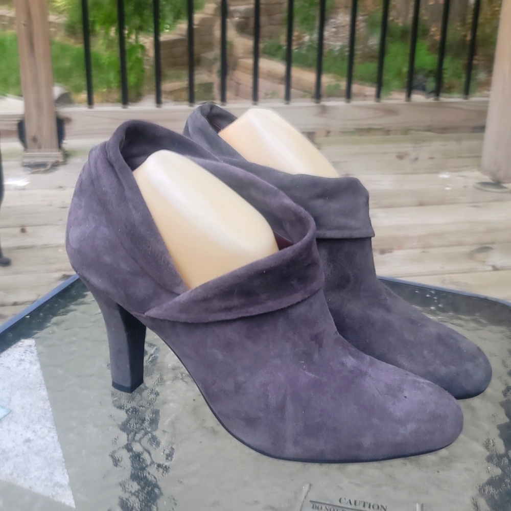 LEATHER ENZO ANGIOLINI GRAY ANKLE BOOTS